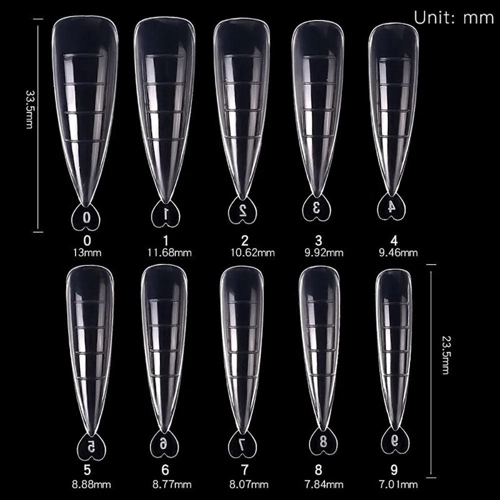 zengtaolke Nail Form Poly Extension Gel — Professional Manicure Tools, 100pcs