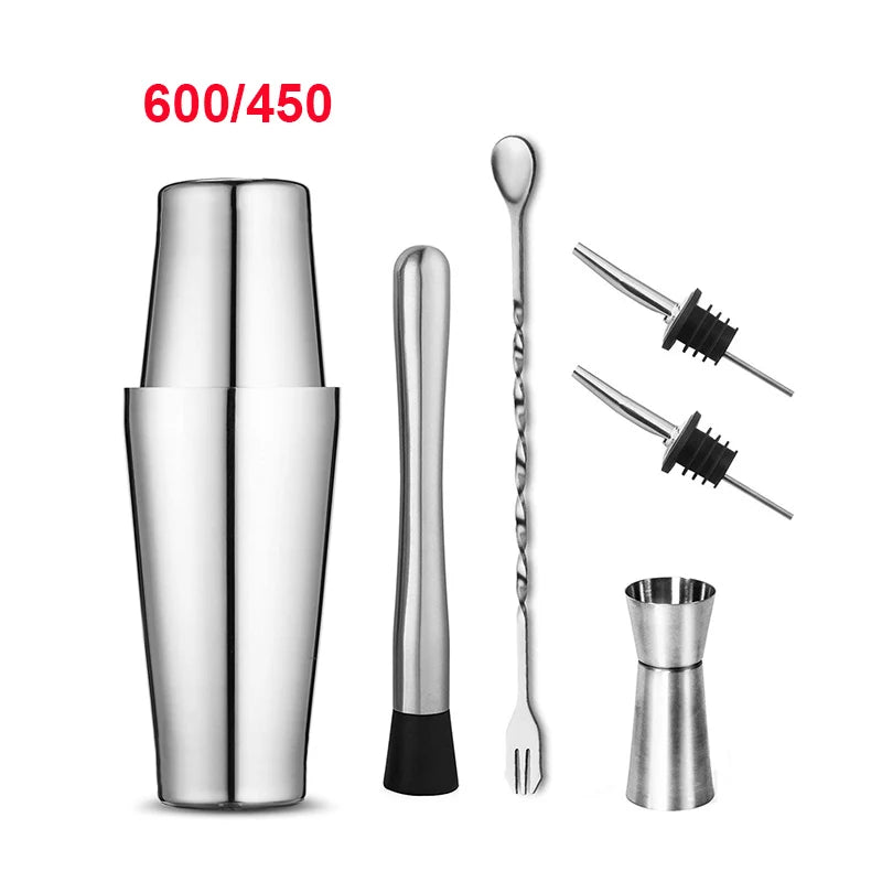 Upors Professional Boston Shaker Set — Stainless Steel Cocktail Mixer