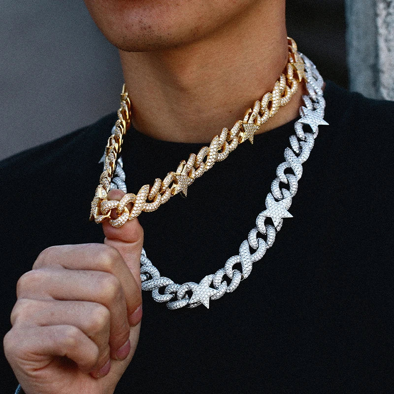ICEOUTBOX Star Infinity Symbol Necklace — Bling Hip Hop Link Chain