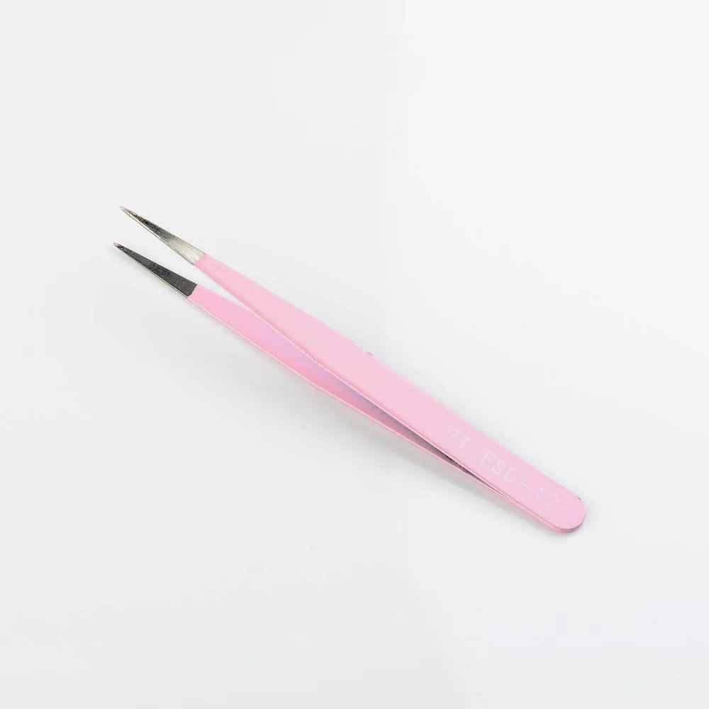 Stainless Steel Eyelash Extension Tweezers — Curved and Straight Lash Tools