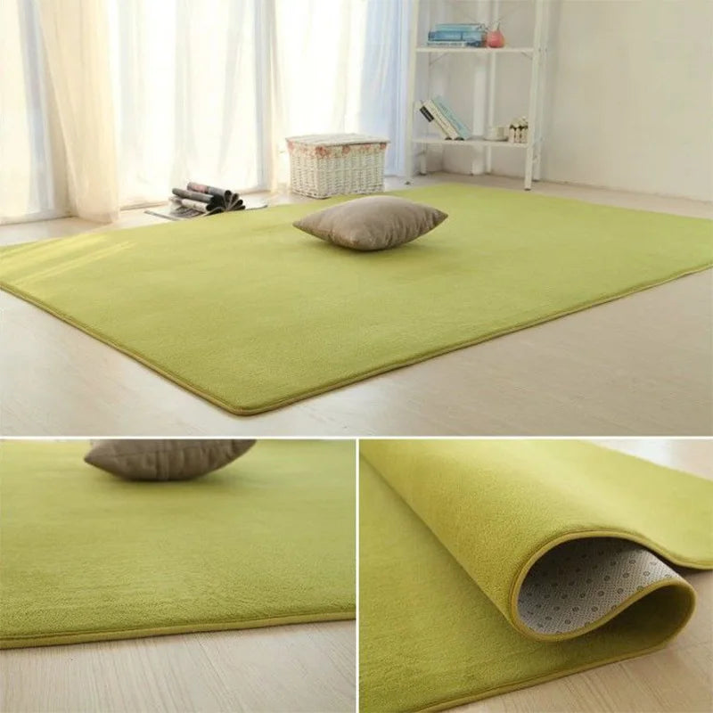 Plush Velvet Area Rug — Soft Non-Slip Fluffy Floor Mat for Home Decor