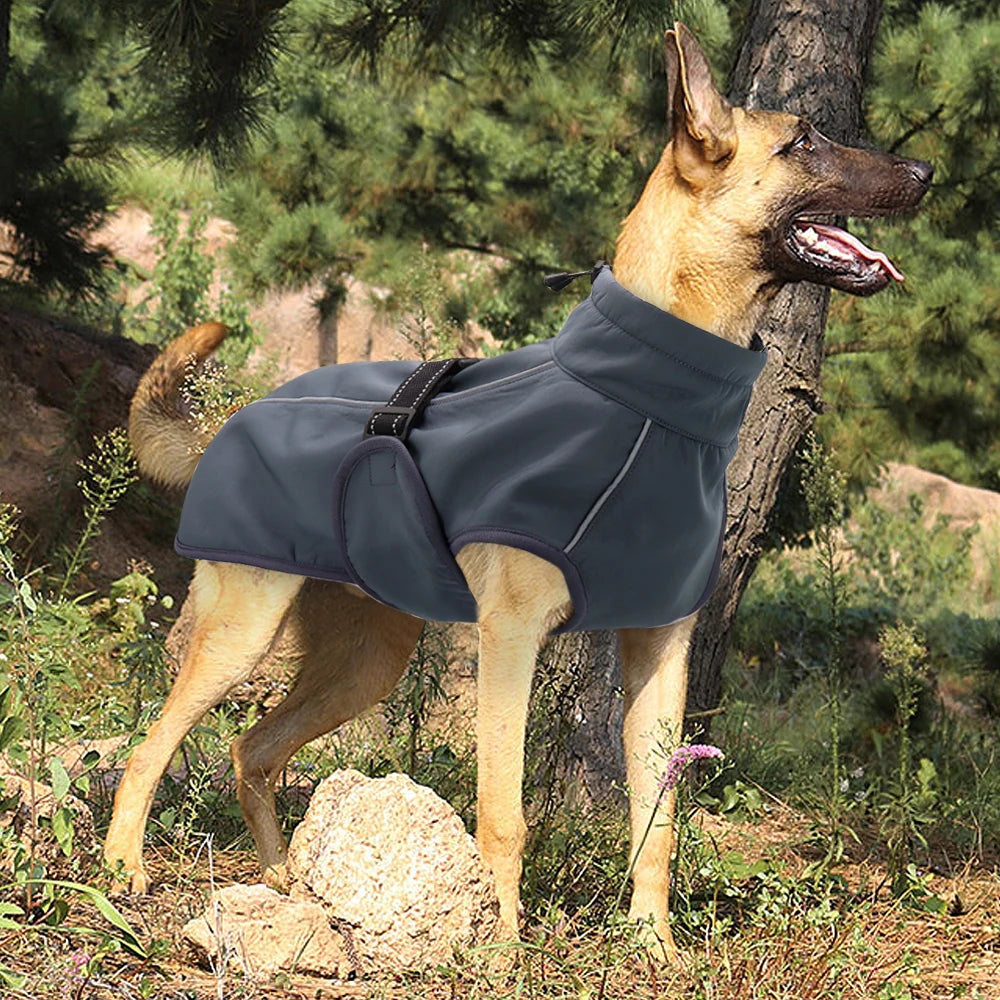 Didog Waterproof Dog Winter Vest — Padded Warm Jacket with Reflective Rope