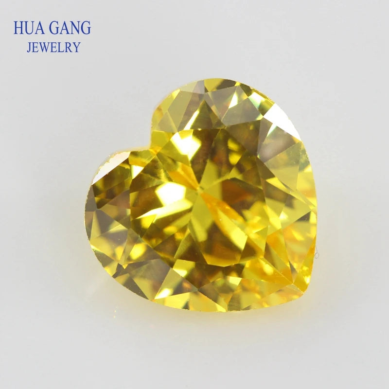Multicolor Heart Shape Cubic Zirconia Stones — Brilliant Cut Loose Gems for Jewelry Making