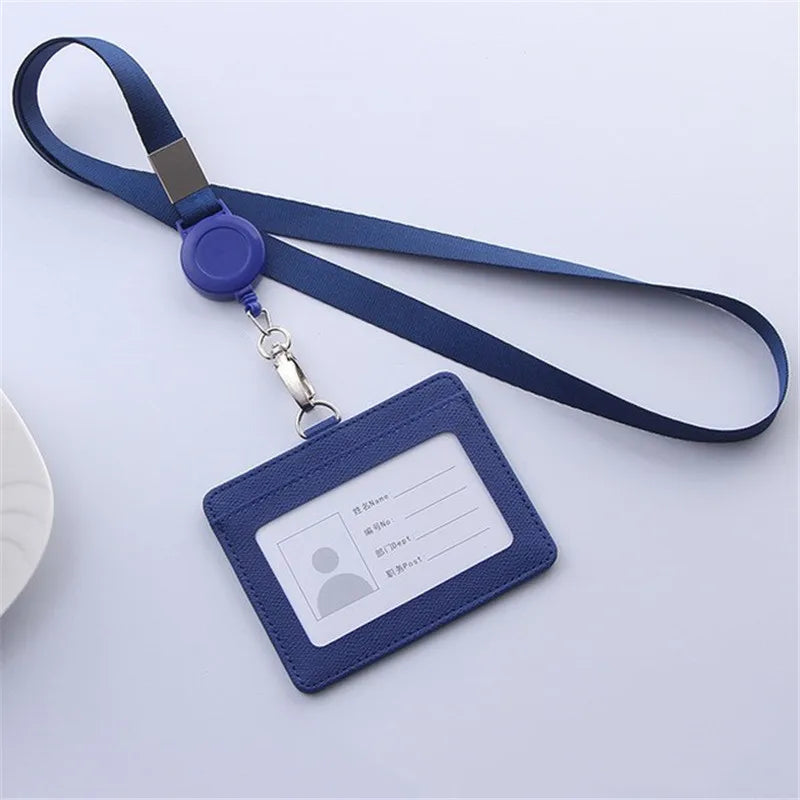 Retractable Lanyard and ID Card Holder Set — Professional Badge Accessory Kit