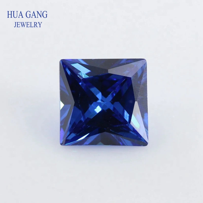 Multicolor Princess Cut Cubic Zirconia Stones — Loose Synthetic Gem Beads for Jewelry Making