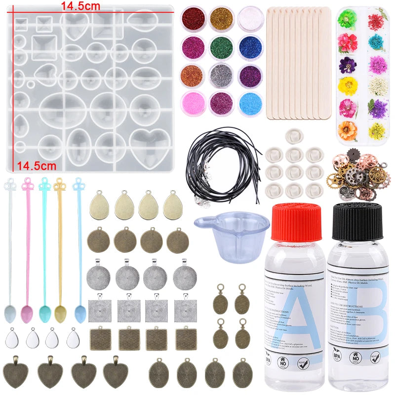 QIAO Epoxy Resin Casting Kit — DIY Jewelry Making Molds & Glue Set