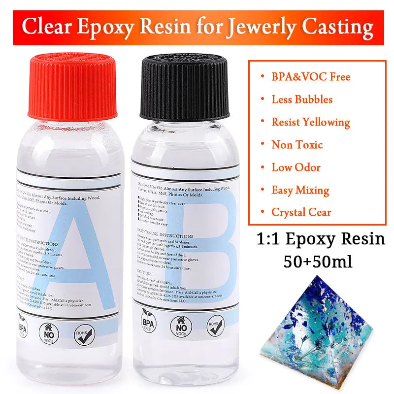 QIAO Epoxy Resin Casting Kit — DIY Jewelry Making Molds & Glue Set
