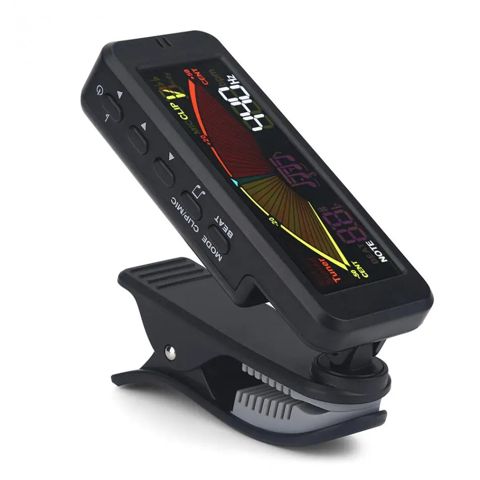 Digital Clip-On Guitar Tuner — 3-in-1 Chromatic Tuner, Metronome & Tone Generator