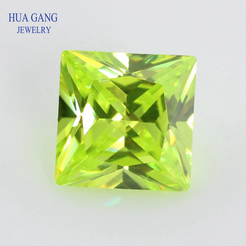Multicolor Princess Cut Cubic Zirconia Stones — Loose Synthetic Gem Beads for Jewelry Making