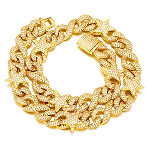 ICEOUTBOX Star Infinity Symbol Necklace — Bling Hip Hop Link Chain
