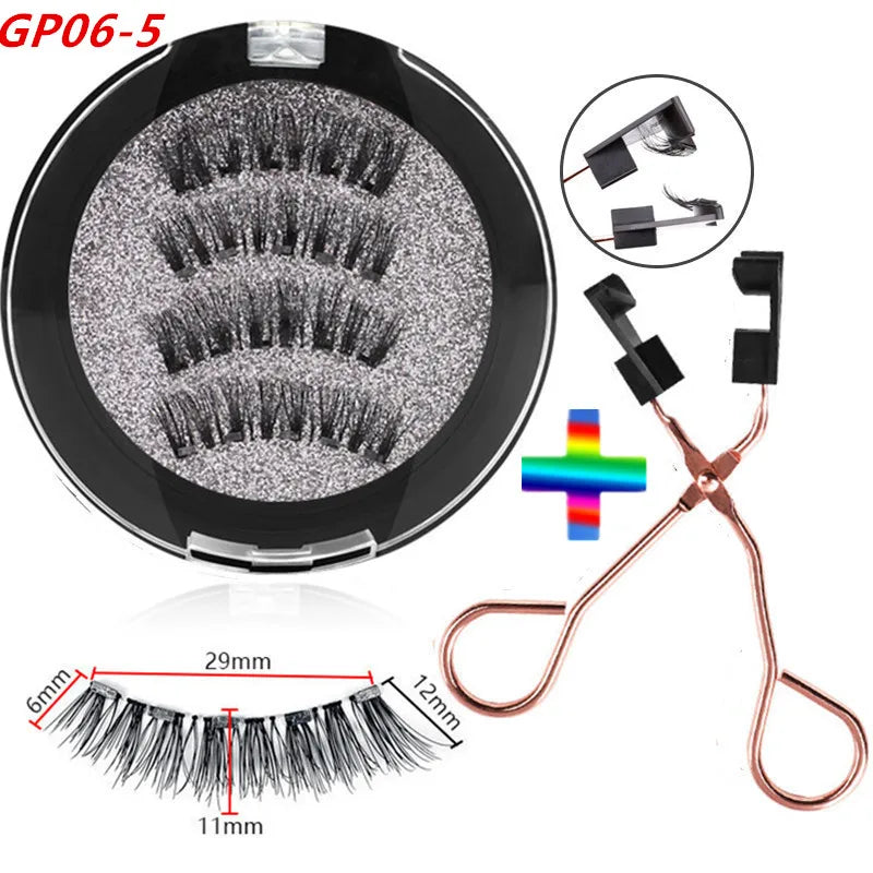 Anlinnet Magnetic False Eyelashes — Glue-Free 3D Handmade Lash Set