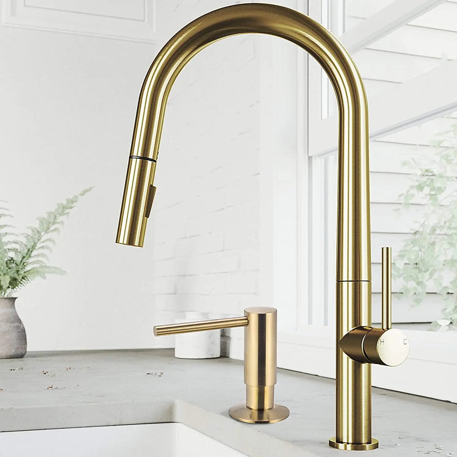 Brass Liquid Soap Dispenser Extension Kit — Long Silicon Tube for Kitchen Sink