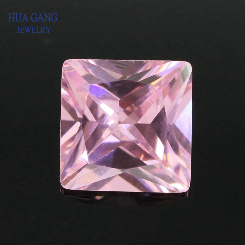 Multicolor Princess Cut Cubic Zirconia Stones — Loose Synthetic Gem Beads for Jewelry Making