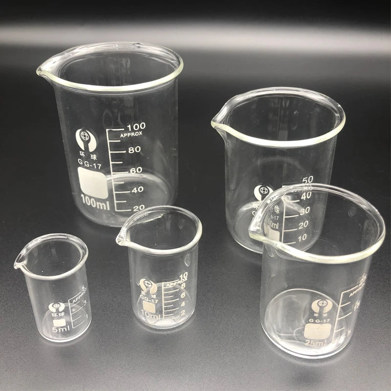 Borosilicate Glass Laboratory Beaker Set — Heat Resistant Measuring Cups