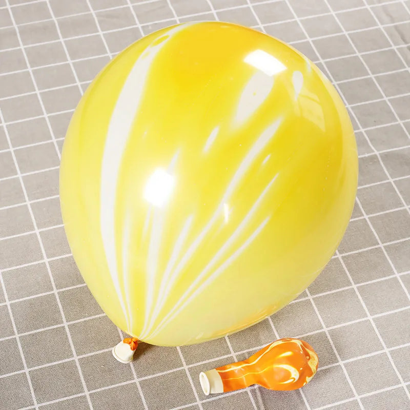 Marble Agate Latex Balloons — Decorative Party Supplies for Events