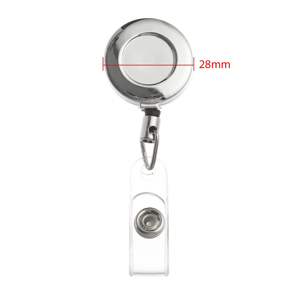 Metal Retractable Badge Reel — Durable ID Holder & Key Chain