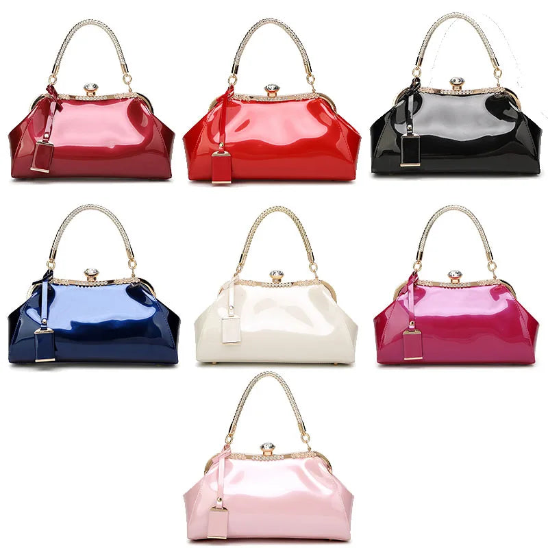 IGETBAG Patent Leather Evening Bag — Stylish Shoulder Bag for Parties