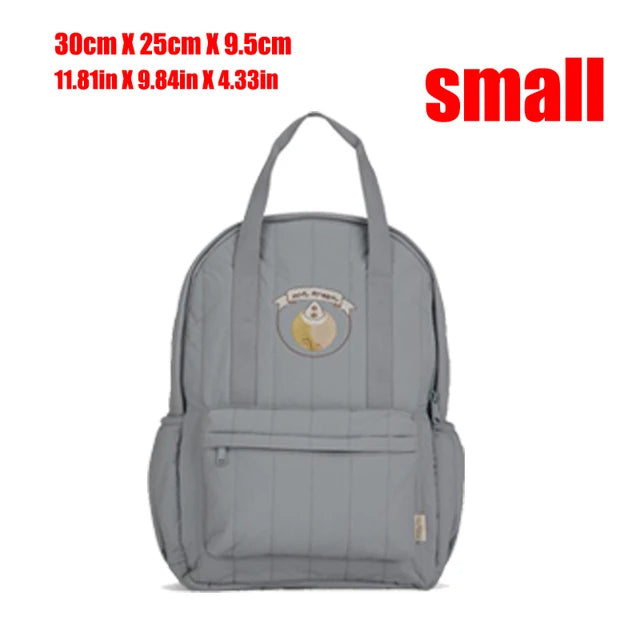 Floral Print Kids Backpack — Lightweight Schoolbag with Detachable Pad