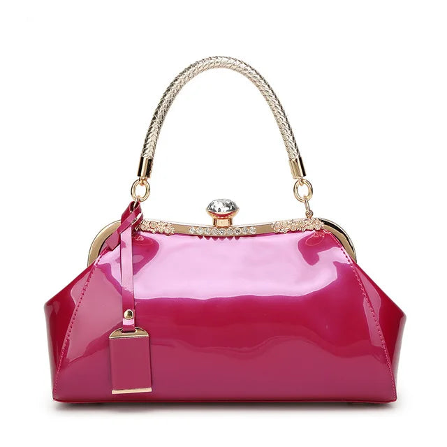IGETBAG Patent Leather Evening Bag — Stylish Shoulder Bag for Parties