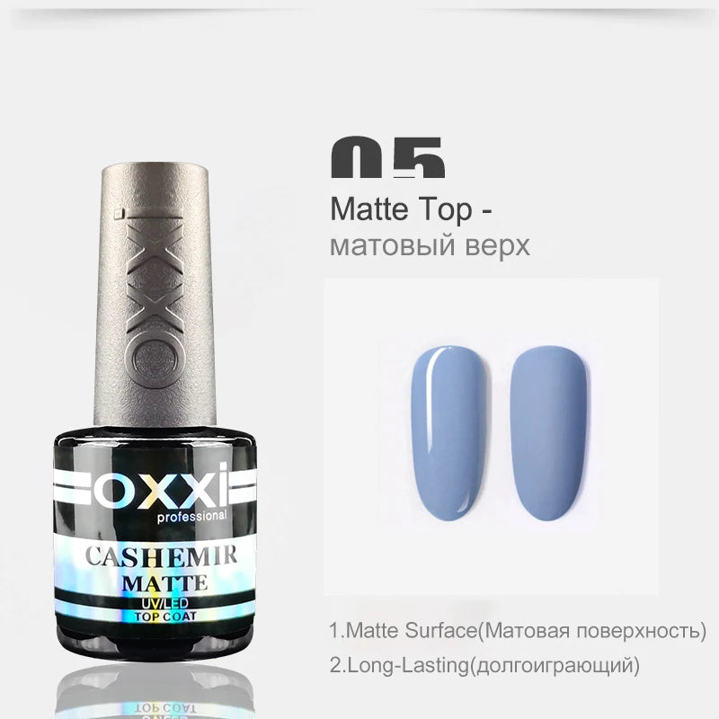 OXXI Gel Polish Base and Top Coat Set — Professional Rubber Base & No-Wipe Finish