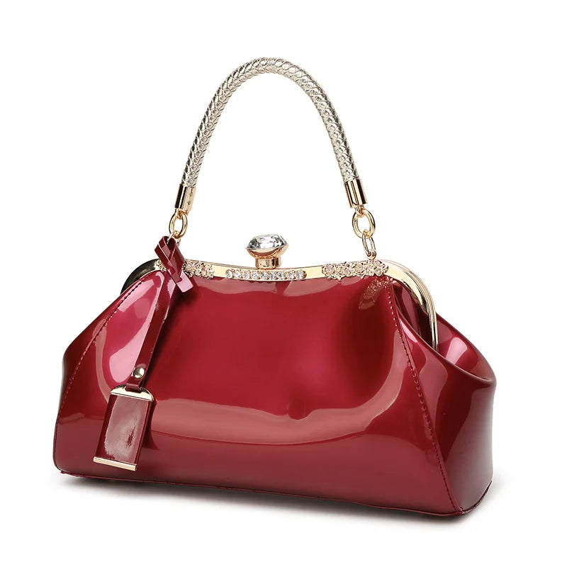 IGETBAG Patent Leather Evening Bag — Stylish Shoulder Bag for Parties
