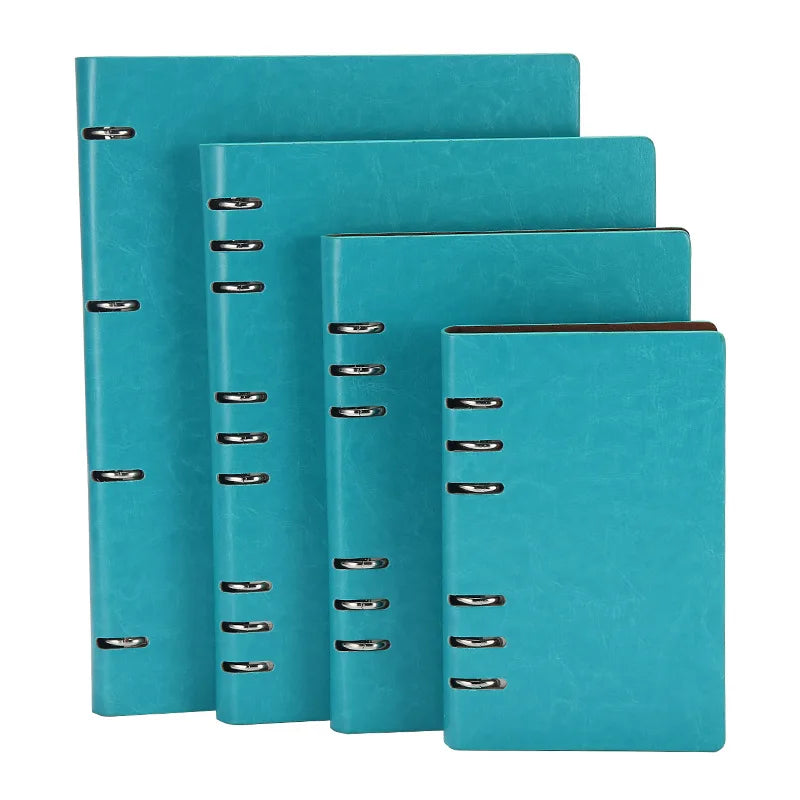 Coliky Loose-Leaf Leather Notebook — Detachable Binder for Office & School