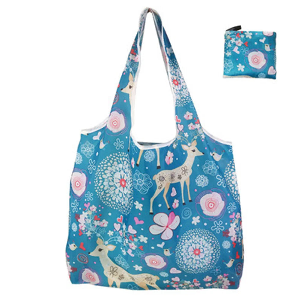 Foldable Reusable Shopping Bag — Large Capacity Eco-Friendly Tote