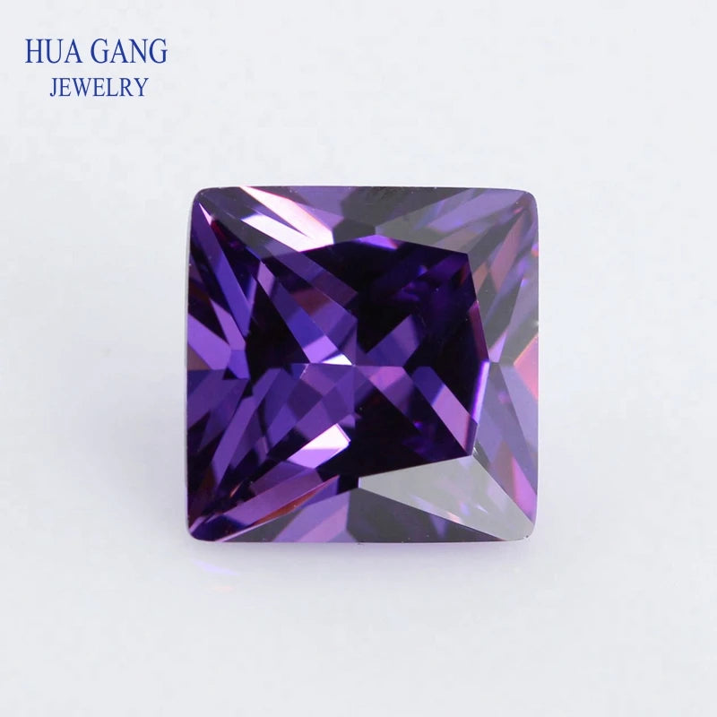 Multicolor Princess Cut Cubic Zirconia Stones — Loose Synthetic Gem Beads for Jewelry Making