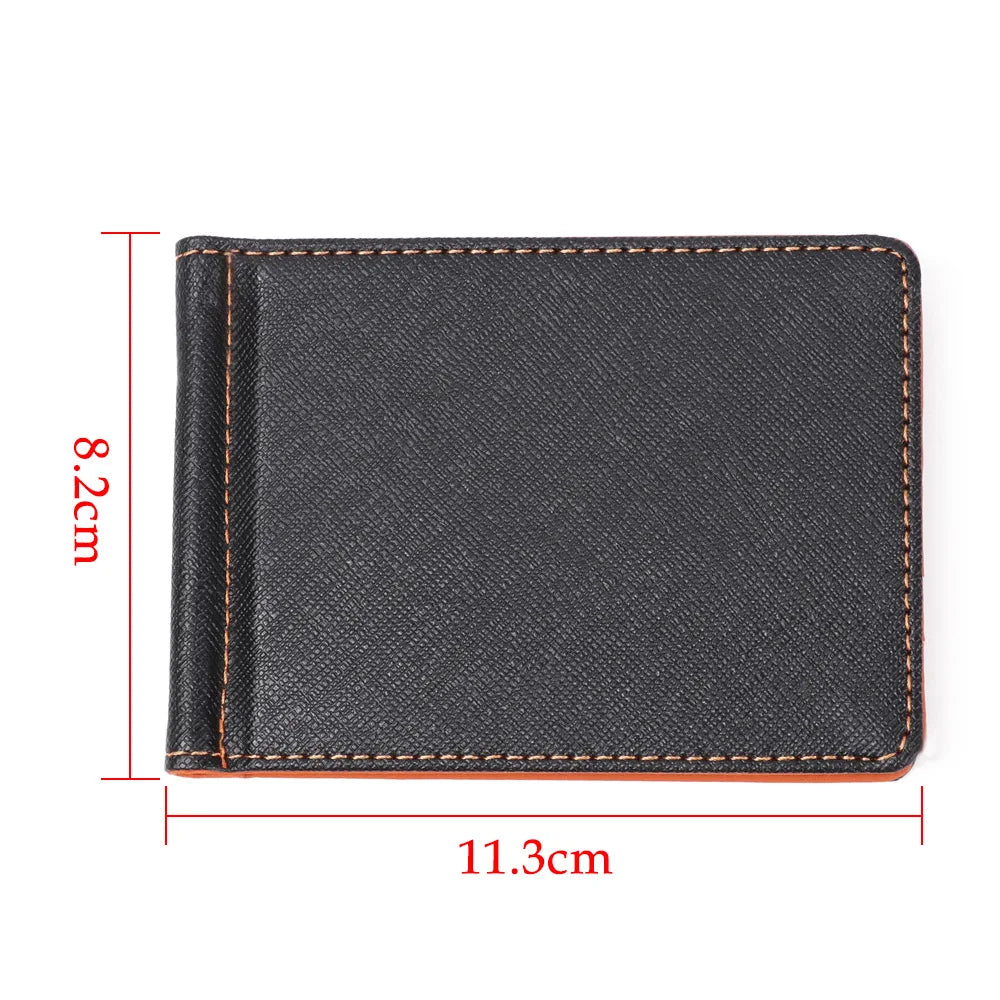 ISKYBOB Leather Money Clip Wallet — Slim Multifunctional Card Holder
