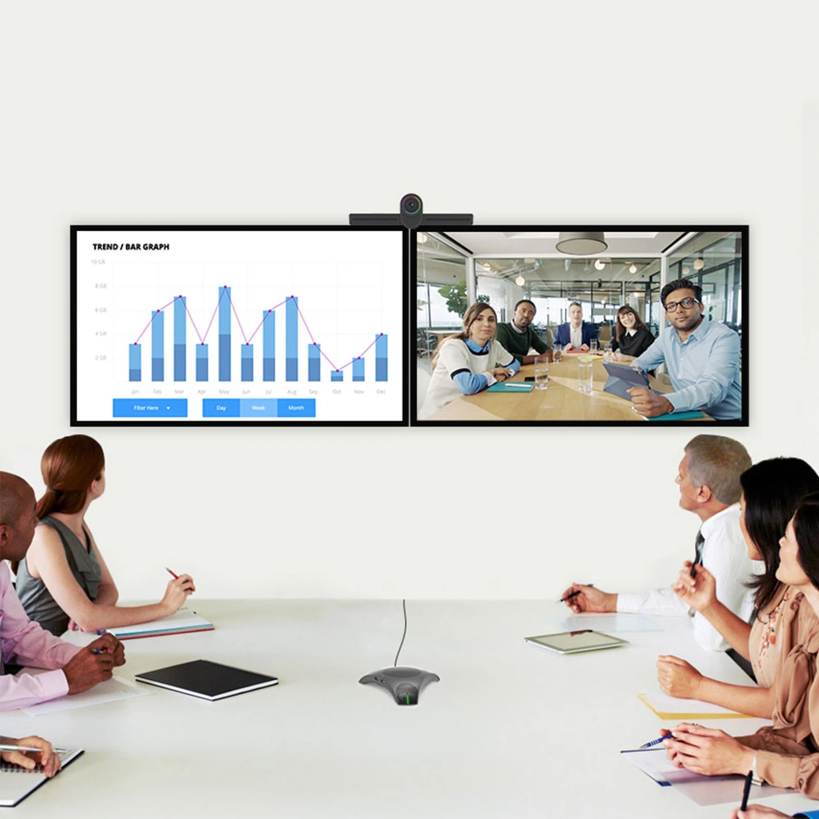 docooler USB Speakerphone — Omnidirectional Conference Microphone with 360° Pickup