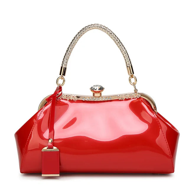 IGETBAG Patent Leather Evening Bag — Stylish Shoulder Bag for Parties