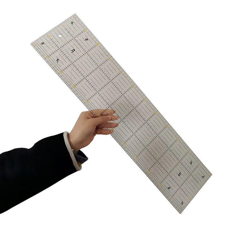 AliWuzn Acrylic Patchwork Ruler — Transparent Measuring Tool for Sewing & DIY