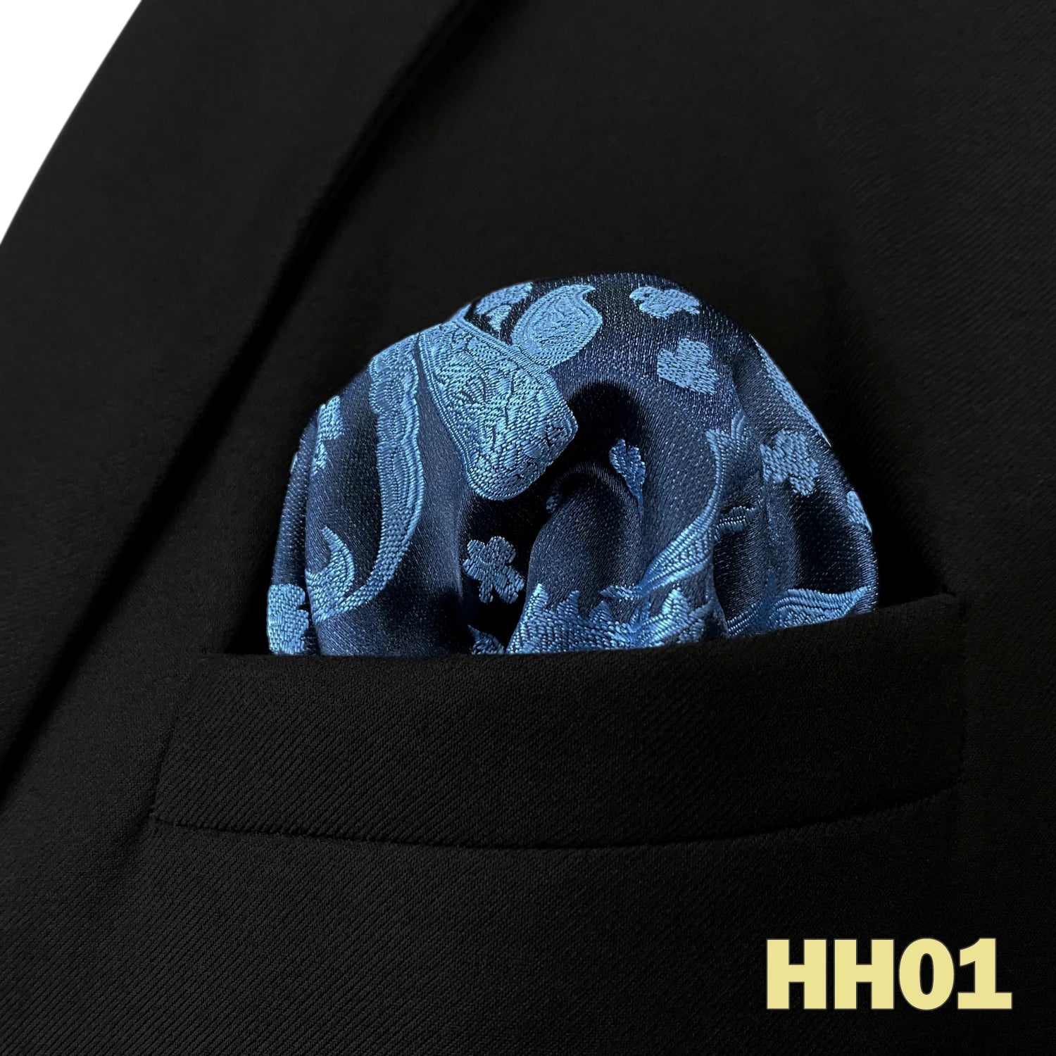 shlax&wing Men's Paisley Pocket Square — Elegant Microfiber Handkerchief for Suits