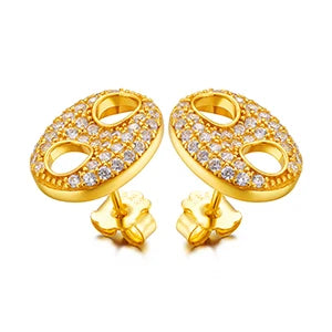 ICEOUTBOX 925 Sterling Silver Stud Earrings — Iced Out Cubic Zirconia Jewelry