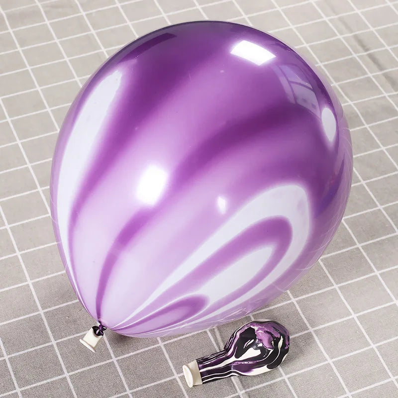 Marble Agate Latex Balloons — Decorative Party Supplies for Events