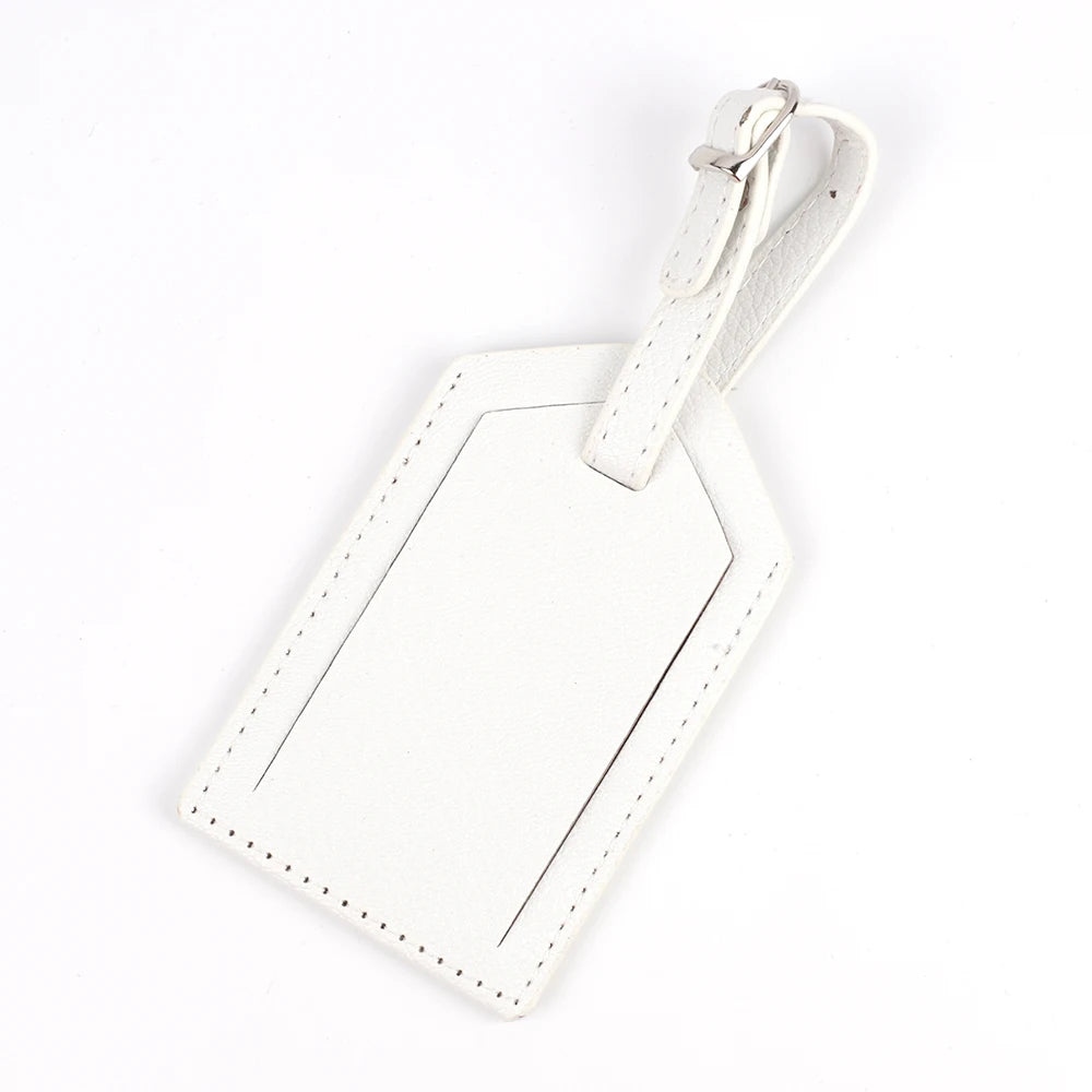 FASHIONS KZ PU Leather Luggage Tag — Personalized Suitcase ID Label