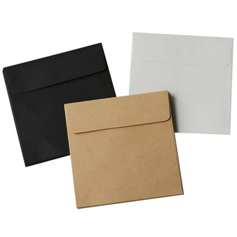 Lonelyeyes Kraft Mini Envelopes — Small Square Card Holders, 10 Pack