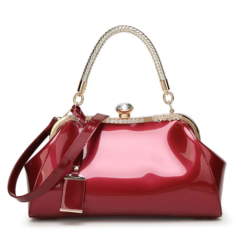 IGETBAG Patent Leather Evening Bag — Stylish Shoulder Bag for Parties