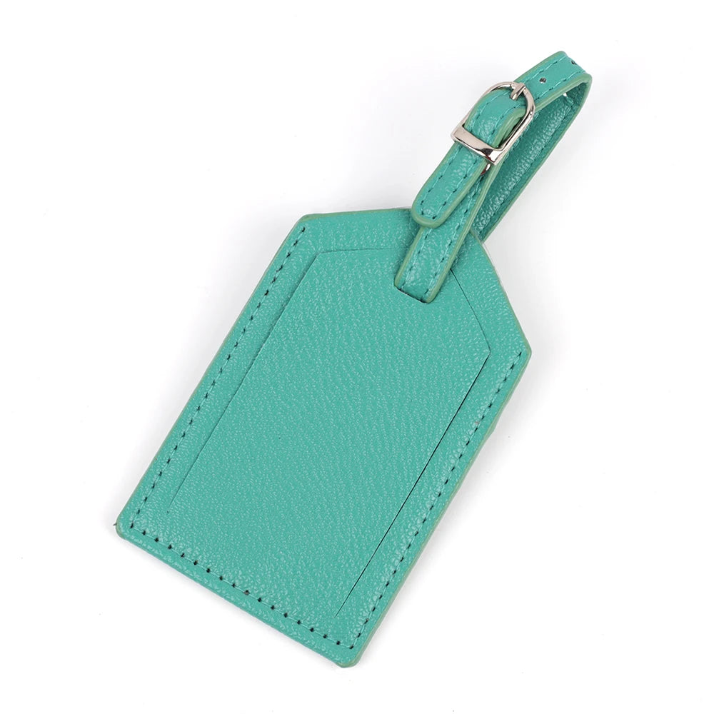 FASHIONS KZ PU Leather Luggage Tag — Personalized Suitcase ID Label