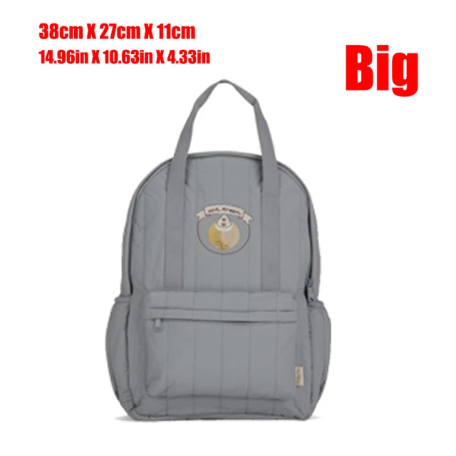 Floral Print Kids Backpack — Lightweight Schoolbag with Detachable Pad