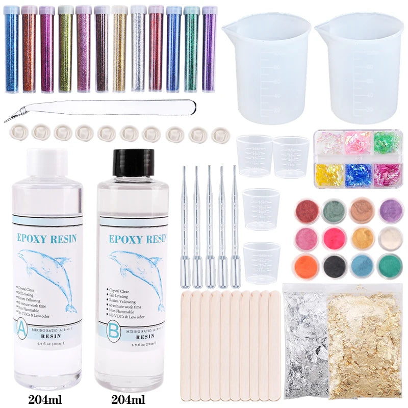QIAO Epoxy Resin Casting Kit — DIY Jewelry Making Molds & Glue Set