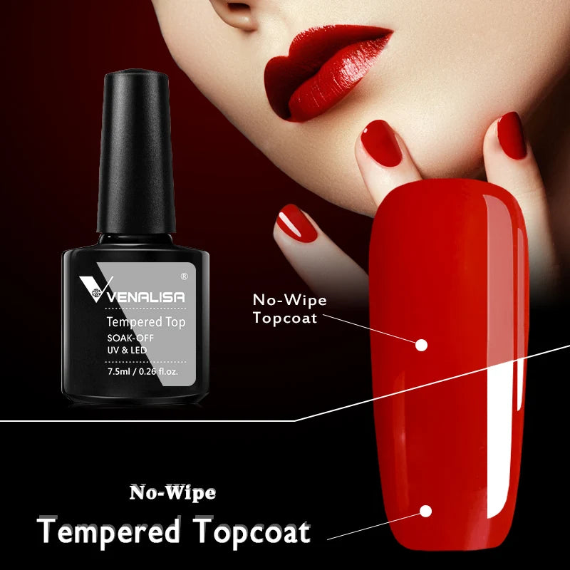 VENALISA UV Gel Nail Polish Series — Professional Top Coat, Base Coat & Primer