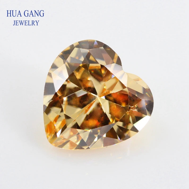 Multicolor Heart Shape Cubic Zirconia Stones — Brilliant Cut Loose Gems for Jewelry Making