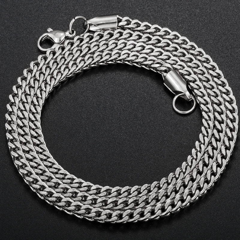 ICEOUTBOX Hip Hop Chain — Stainless Steel Cuban and Franco Style Necklace