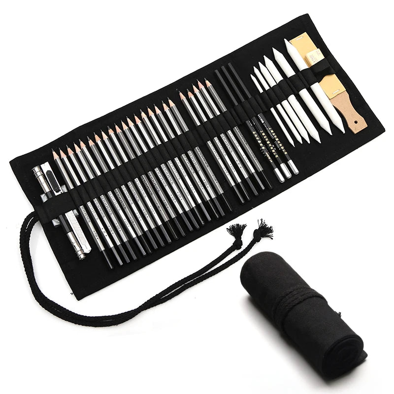 dainayw Professional Sketching Pencil Set — Complete Art Kit with Carrying Bag