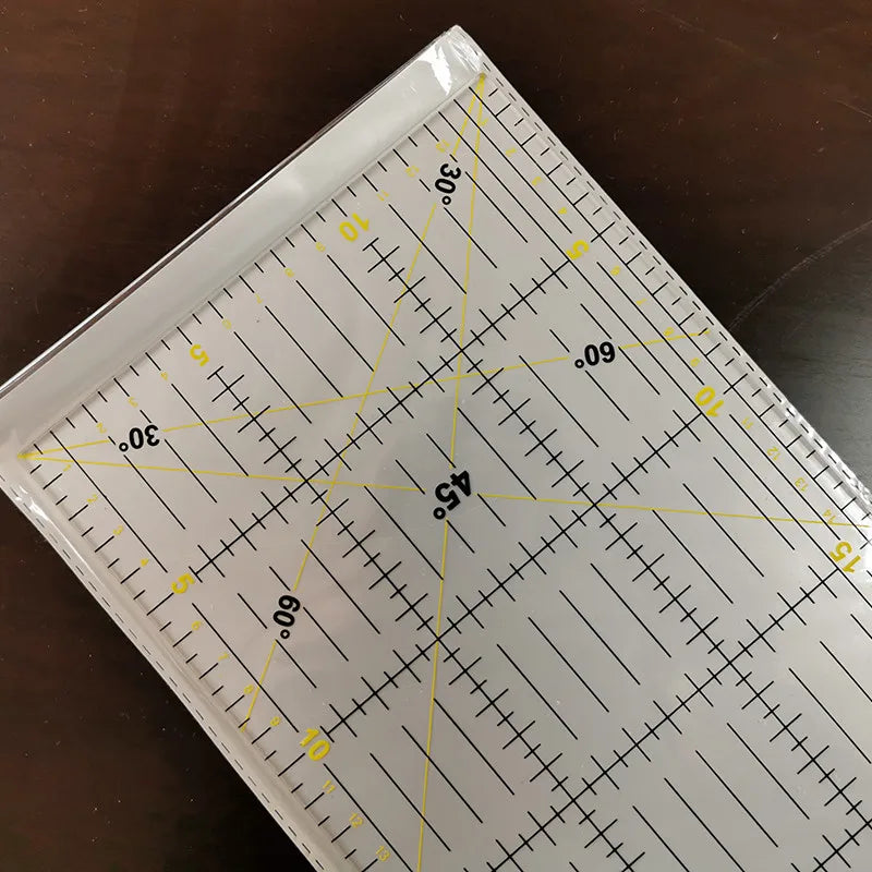 AliWuzn Acrylic Patchwork Ruler — Transparent Measuring Tool for Sewing & DIY