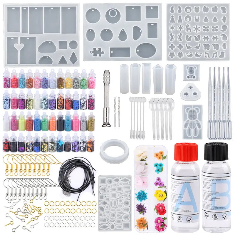 QIAO Epoxy Resin Casting Kit — DIY Jewelry Making Molds & Glue Set