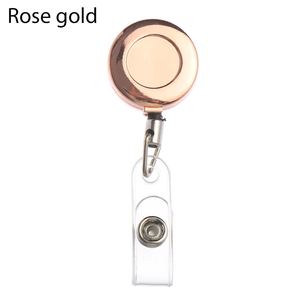 Metal Retractable Badge Reel — Durable ID Holder & Key Chain