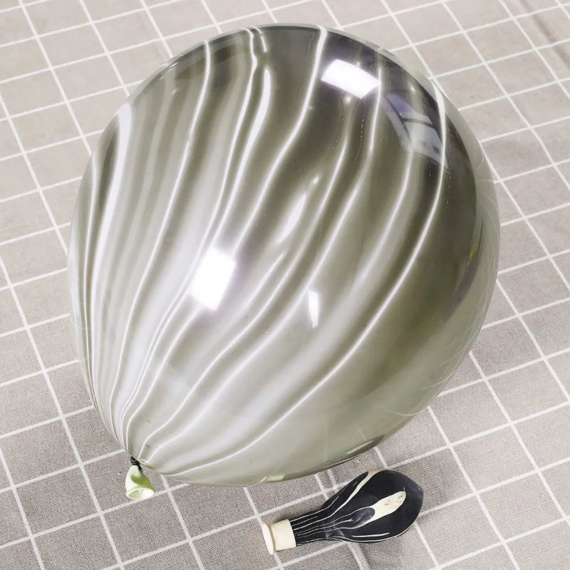 Marble Agate Latex Balloons — Decorative Party Supplies for Events
