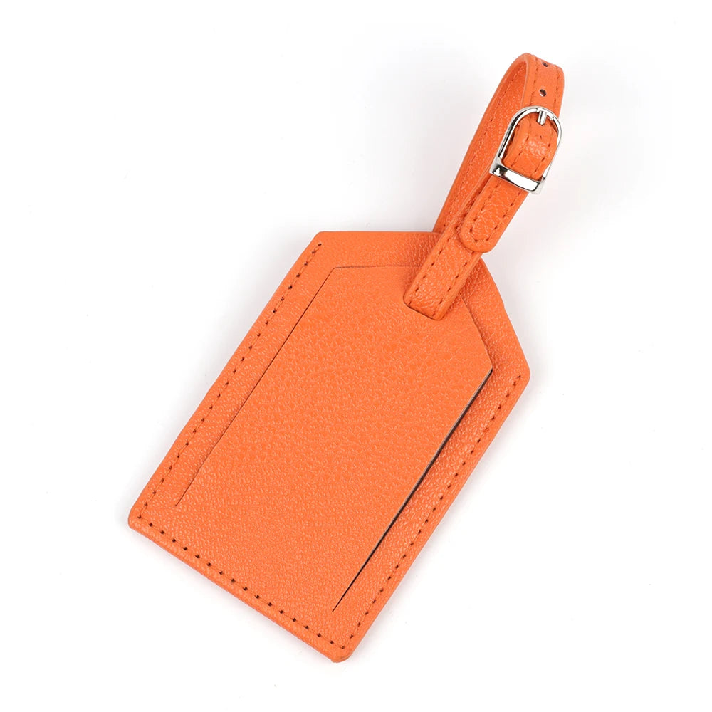 FASHIONS KZ PU Leather Luggage Tag — Personalized Suitcase ID Label